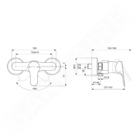 Ideal Standard Cerabase - Mitigeur de douche, chrome BC842AA