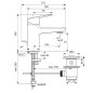 Ideal Standard CeraPlan - Mitigeur de lavabo avec vidage, noir BD214XG