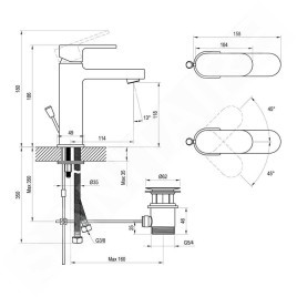 Ravak Chrome - Mitigeur de lavabo avec vidage, chrome X070190