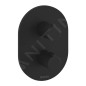 Ravak Chrome - Mitigeur thermostatique à encastrer, 2 sorties, avec corps d’encastrement, noir X070432
