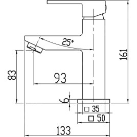 Novaservis Titania Cube - Mitigeur de lavabo avec vidage, chrome 98803,0