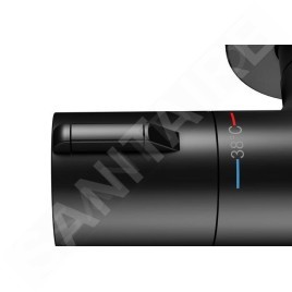 Keuco Plan blue - Mitigeur thermostatique de douche, noir mat 53926371001