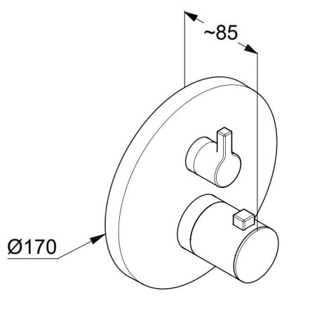 Kludi Nova Fonte - Mitigeur thermostatique encastré, 2 sorties, blanc mat 208305315