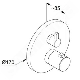 Kludi Nova Fonte - Mitigeur de douche thermostatique encastré, blanc mat 208355315