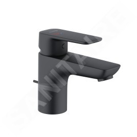 Kludi Pure&Style - Mitigeur de lavabo, avec vidage, EcoPlus, noir mat 403883975