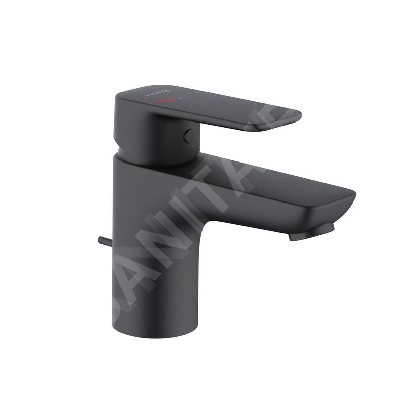 Kludi Pure&Style - Mitigeur de lavabo, avec vidage, EcoPlus, noir mat 403883975