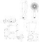 kielle Harmonia - Mitigeur de baignoire avec accessoires, chrome 10323SN10 kielle Harmonia - Mitigeur de baignoire avec accessoires, chrome 10323SN10