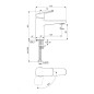 Ideal Standard CeraPlan - Mitigeur de lavabo, BlueStart, noir soyeux BD224XG