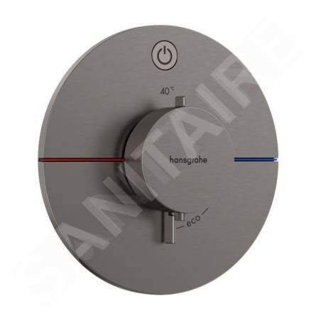 Hansgrohe ShowerSelect Comfort - Mitigeur thermostatique encastré, chrome noir brossé 15553340