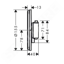 Hansgrohe ShowerSelect Comfort - Mitigeur thermostatique encastré, noir mat 15553670