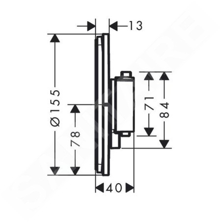 Hansgrohe ShowerSelect Comfort - Mitigeur thermostatique encastré, noir mat 15553670