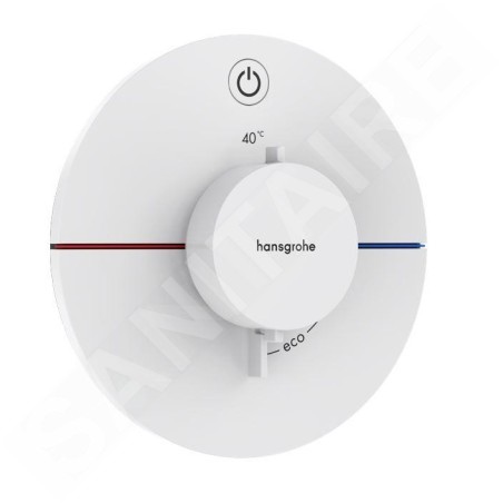 Hansgrohe ShowerSelect Comfort - Mitigeur thermostatique encastré, blanc mat 15553700