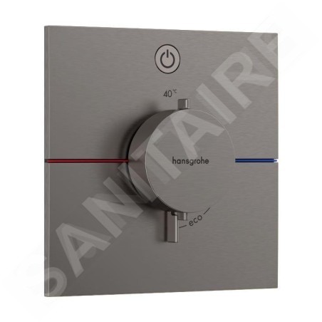 Hansgrohe ShowerSelect Comfort - Mitigeur thermostatique encastré, chrome noir brossé 15571340
