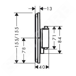 Hansgrohe ShowerSelect Comfort - Mitigeur thermostatique encastré, chrome noir brossé 15571340
