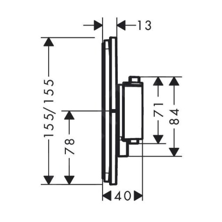 Hansgrohe ShowerSelect Comfort - Mitigeur thermostatique encastré, noir mat 15571670