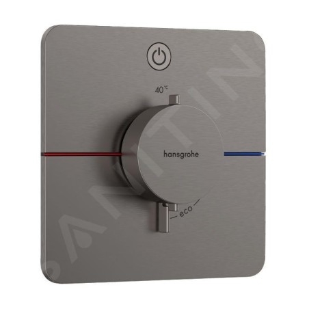 Hansgrohe ShowerSelect Comfort - Mitigeur thermostatique encastré, chrome noir brossé 15581340