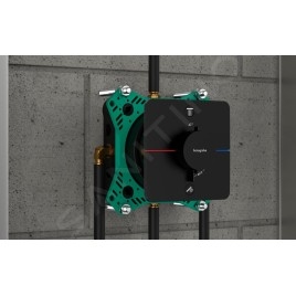 Hansgrohe ShowerSelect Comfort - Mitigeur thermostatique encastré, 2 sorties, noir mat 15583670