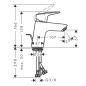 Hansgrohe Logis - Mitigeur de lavabo avec vidage, EcoSmart, noir mat 71070670