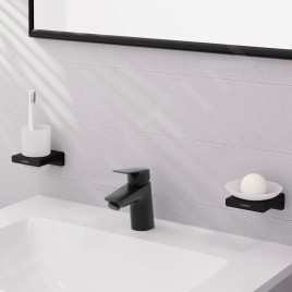 Hansgrohe Logis - Mitigeur de lavabo avec garniture de vidage, CoolStart, noir mat 71072670