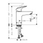 Hansgrohe Logis - Mitigeur de lavabo, EcoSmart, noir mat 71101670