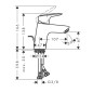 Hansgrohe Logis - Mitigeur de lavabo avec vidage, EcoSmart, noir mat 71170670