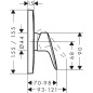 Hansgrohe Logis - Mitigeur de douche encastré, noir mat 71605670
