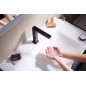 Hansgrohe Tecturis E - Mitigeur de lavabo avec vidage, montage 2 trous, CoolStart, EcoSmart+, noir mat 73053670