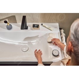 Hansgrohe Tecturis E - Mitigeur de lavabo avec vidage, montage 2 trous, CoolStart, EcoSmart+, noir mat 73053670