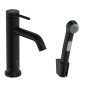 Hansgrohe Tecturis S - Mitigeur de lavabo avec vidage Push-Open et douchette de bidet, EcoSmart, noir mat 73211670