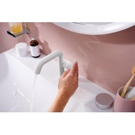 Hansgrohe Tecturis S - Mitigeur de lavabo avec vidage Push-Open, CoolStart, EcoSmart, blanc mat 73320700