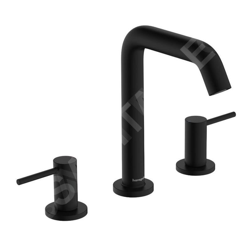 Hansgrohe Tecturis S - Mitigeur de lavabo avec vidage Push-Open, installation à 3 trous, EcoSmart, noir mat 73330670