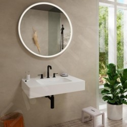 Hansgrohe Tecturis S - Mitigeur de lavabo avec vidage Push-Open, installation à 3 trous, EcoSmart, noir mat 73330670