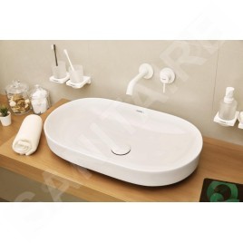 Hansgrohe Tecturis S - Mitigeur de lavabo encastré, avec vidage, installation à 2 trous, EcoSmart, blanc mat 73350700