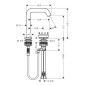 Hansgrohe Tecturis S - Mitigeur de lavabo avec vidage, montage 2 trous, CoolStart, EcoSmart+, bronze brossé 73353140