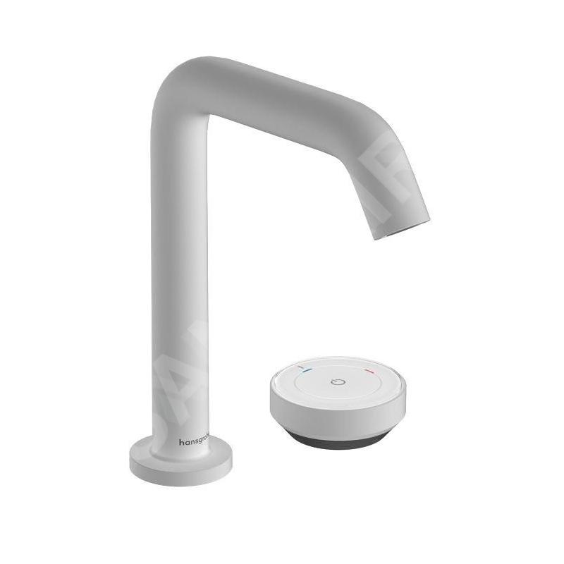 Hansgrohe Tecturis S - Mitigeur de lavabo avec vidage, montage 2 trous, CoolStart, EcoSmart+, blanc mat 73353700