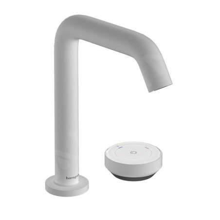 Hansgrohe Tecturis S - Mitigeur de lavabo avec vidage, montage 2 trous, CoolStart, EcoSmart+, blanc mat 73353700