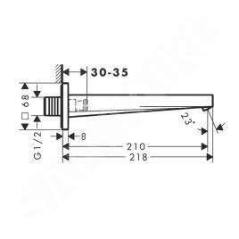 Hansgrohe Tecturis E - Bec de baignoire, chrome 73410000