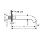 Hansgrohe Tecturis S - Bec de baignoire, chrome 73411000