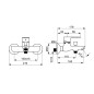Hansa Basic - Mitigeur de baignoire, chrome 55442103
