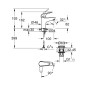 Grohe Swift - Mitigeur de lavabo avec bonde Push-Open, ouverture sur froid, chrome 24323001