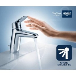 Grohe Swift - Mitigeur de lavabo avec bonde Push-Open, ouverture sur froid, chrome 24323001