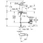 Grohe Swift - Mitigeur de lavabo avec bonde, ouverture sur froid, chrome 24328001