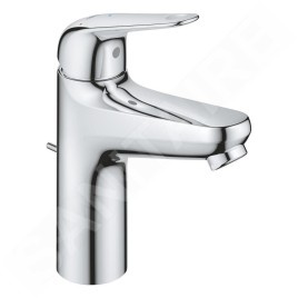 Grohe Swift - Mitigeur de lavabo avec bonde, ouverture sur froid, chrome 24328001