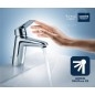 Grohe Swift - Mitigeur de lavabo avec bonde, ouverture sur froid, chrome 24328001
