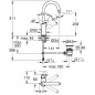 Grohe Swift - Mitigeur de lavabo avec bonde, ouverture sur froid, chrome 24330001