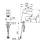 Hansa Vantis - Mitigeur de lavabo, noir mat 5242226733