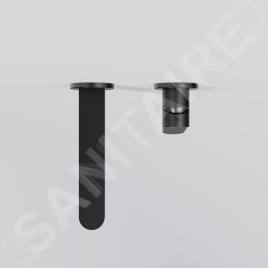 Steinberg 340 - Mitigeur de lavabo encastrable, installation à 2 trous, noir 340 1814 3 S