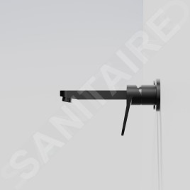 Steinberg 340 - Mitigeur de lavabo encastrable, installation à 2 trous, noir 340 1814 3 S