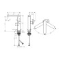 Hansgrohe Tecturis E - Mitigeur de lavabo avec vidage Push-Open, CoolStart, EcoSmart, blanc mat 73063700