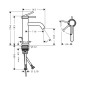 Hansgrohe Tecturis S - Mitigeur de lavabo avec vidage, CoolStart, EcoSmart, noir mat 73318670